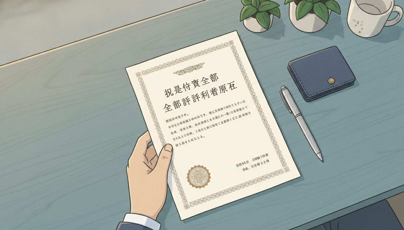 履歴事項全部証明書の原本（申込人が法人の場合）